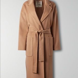 Aritzia Wilfred Chateau Coat in Camel size 1